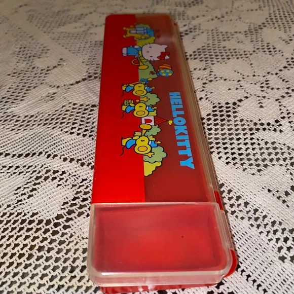 Sanrio Vintage Hello Kitty Collectors Pencil Box | Color: Red | 1976 - Picture 4 of 7